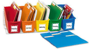 color coded filing boxes in reference to documenting your paperwork