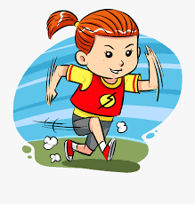 girl running fast