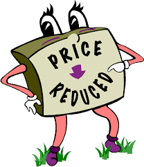 image of a sign that says" price reduced"