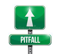 sign that says "pitfall" on it