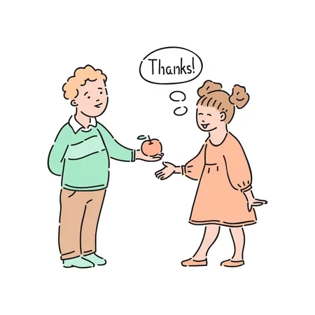 two people one giving something to the other in a respectful manner