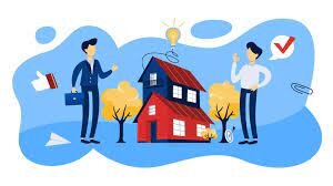image of a house with people on either side representing offers