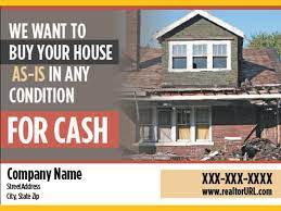 We buy houses postcard