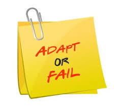 Post It note with the words Adapt or Fail on it in reference to the important of adapting.