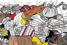 A mess of items, in a hoard, that look really bad