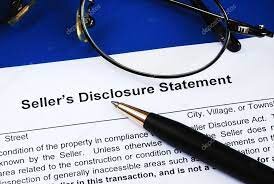 Image of a seller's disclosure form regarding real estate