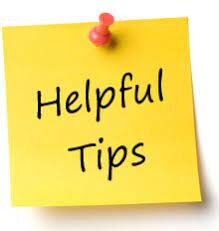 A post it note with the words Helpful Tips written on it.