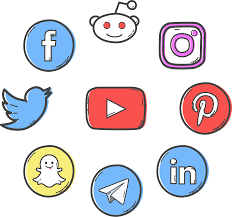 Most Popular Social Media Icons in a circle signifying the power of social media