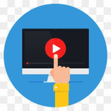 A finger about to press a touch screen to open a video to represent video marketing.