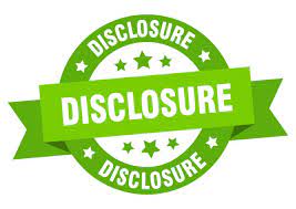 Green sigh that says Disclosure on it, referring to a sellers disclosure in a real estate transaction