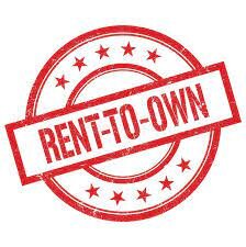 image of a sign that says "rent to own"