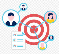 a bullseye target with several people around it representing "target marketing"