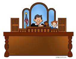 image of a judge sitting at his bench referring to court approval