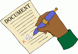 image of a man signing a document, referring to documentation