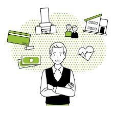 image of a man with assets around him because he is an executor of a will