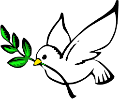 image of a dove holding a Lilly signifying peace