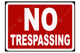 image of a no trespassing sign