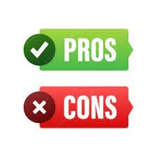image of two signs, one that says "pros" with a check mark and the other that says "cons" with an X.