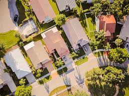 image of houses from above, in a alluring way