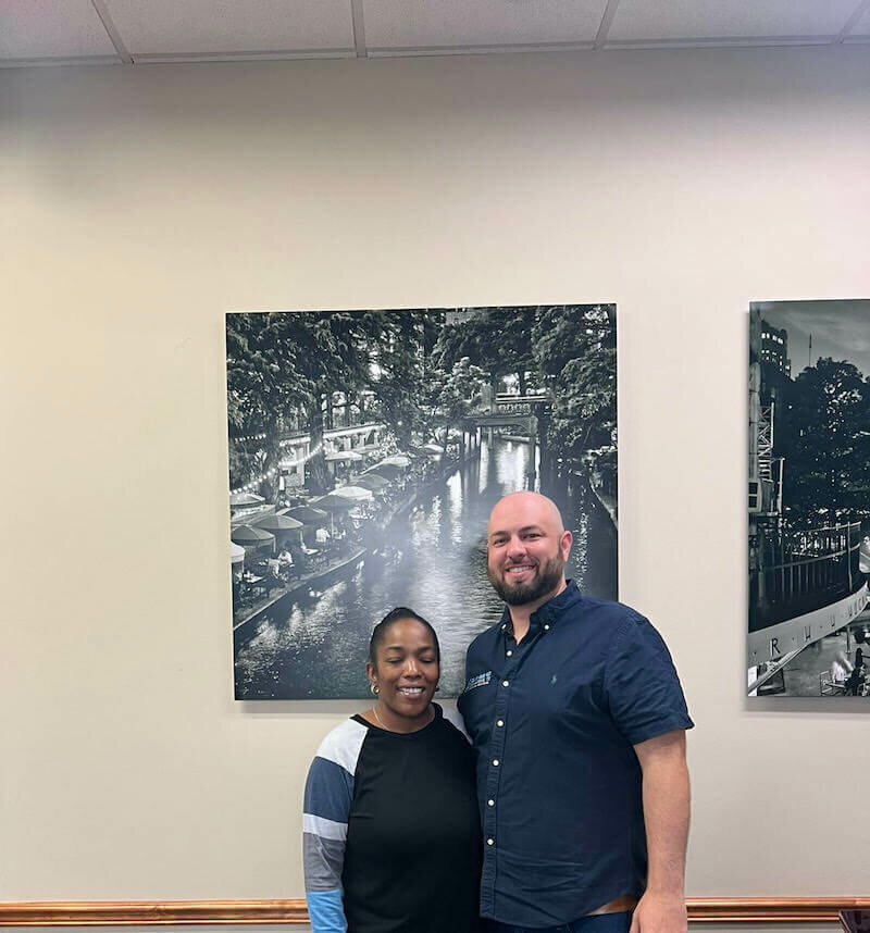 Daniel from Sell My House Fast SA TX with a happy client