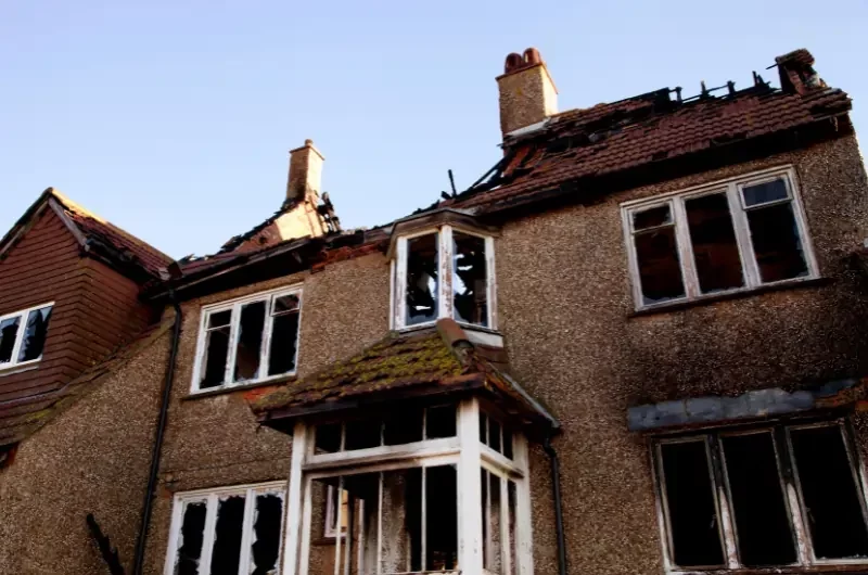 fire damaged house - sell your house after fire