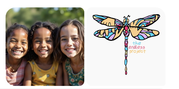 Three joyful children supported by Sell My House Fast SA TX and The Endless Project