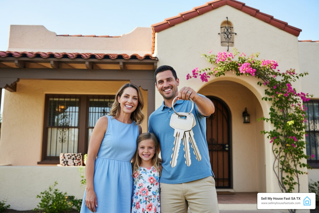 Family happy after selling their San Antonio home quickly for cash - how to sell a house without a real estate agent
