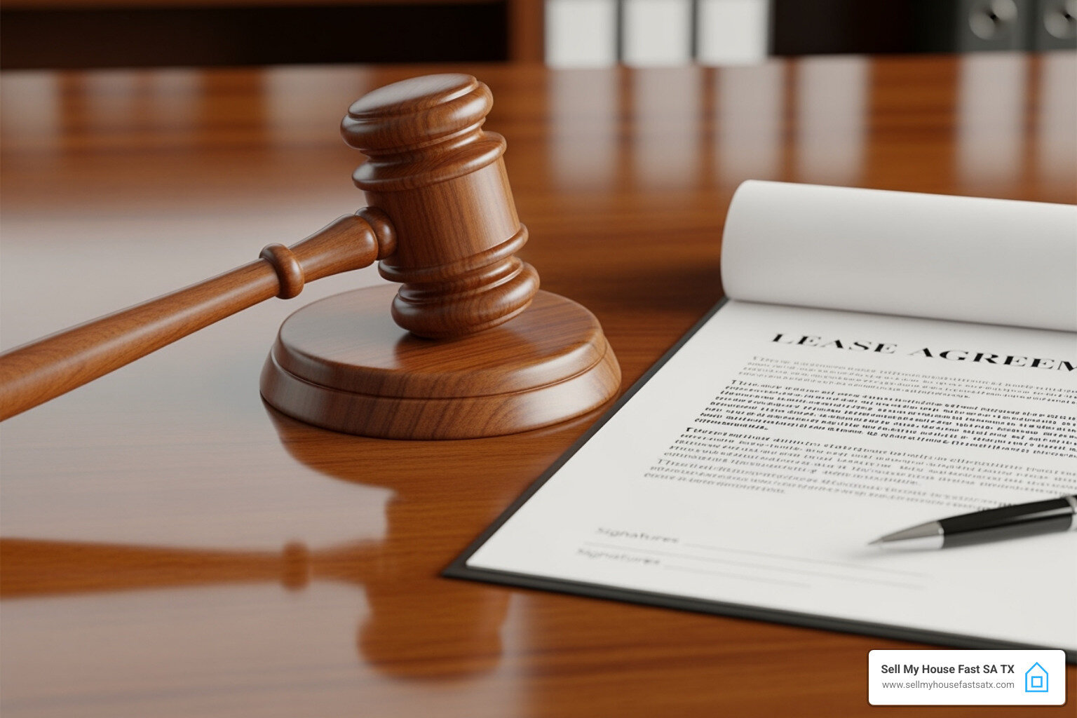 gavel and lease document - can you sell a house with a tenant in it