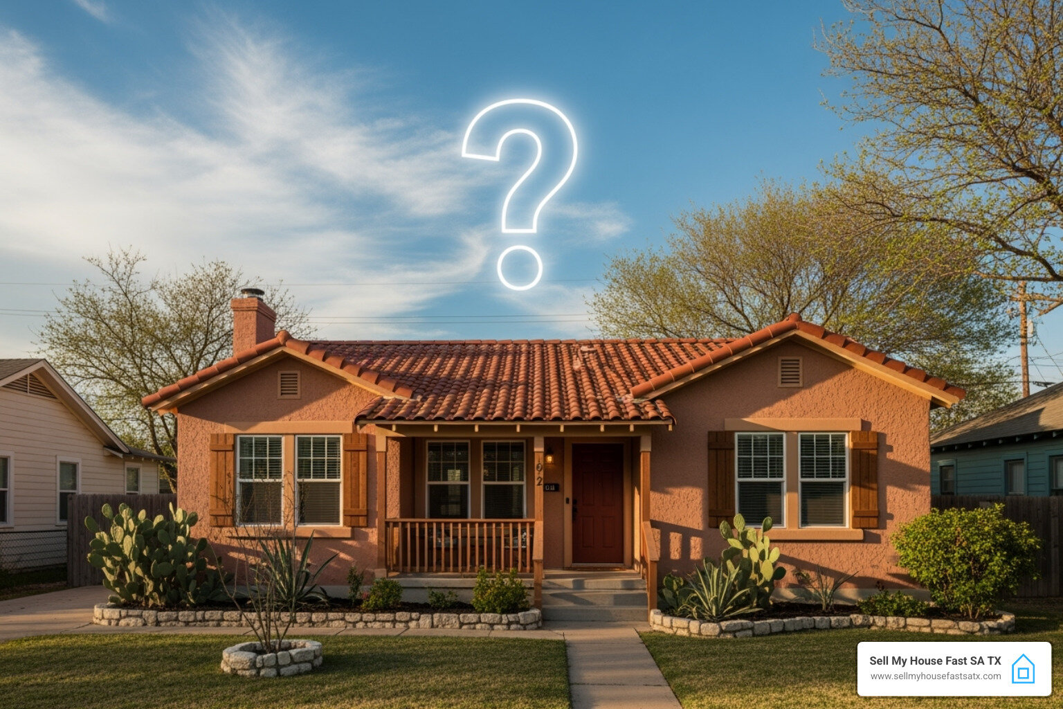 San Antonio home with question mark - how much can i sell my house for