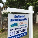 Oahu Home Buyers yard sign - Makakoa Loop Waipahu