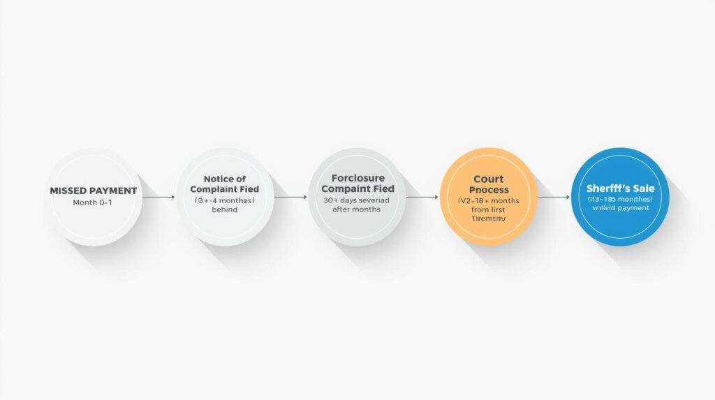 New Jersey foreclosure timeline from missed mortgage payments to sheriff’s sale