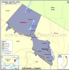 Map of Passaic county nj