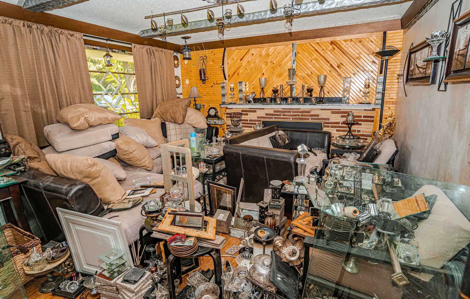hoarder house living room
