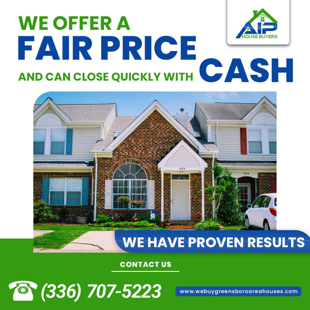AIP House Buyers purchases houses with cash in Greensboro NC