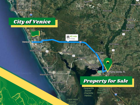 city of venice and property for sale distance in map