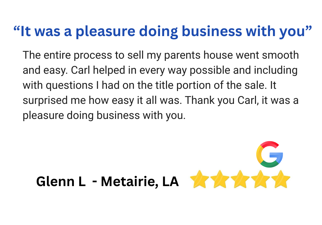 Selling an inherited house for cash in Metairie
