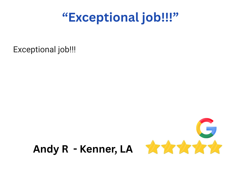 Google review for NOLA Buys Houses from a house we bought fast with cash