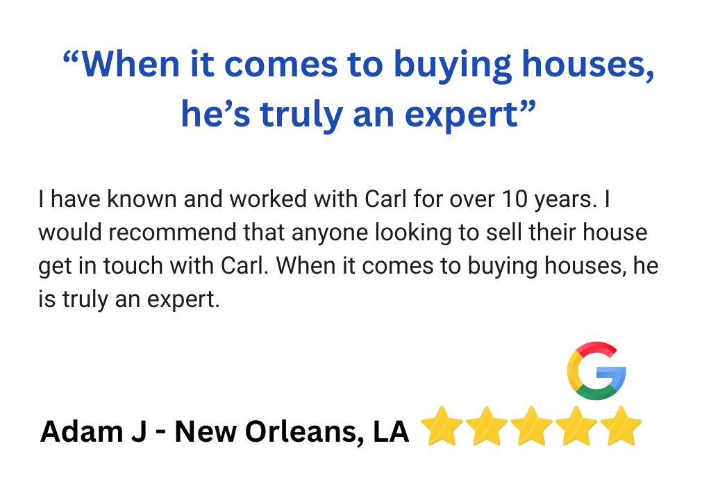 Local company that buys houses for cash in Kenner. 