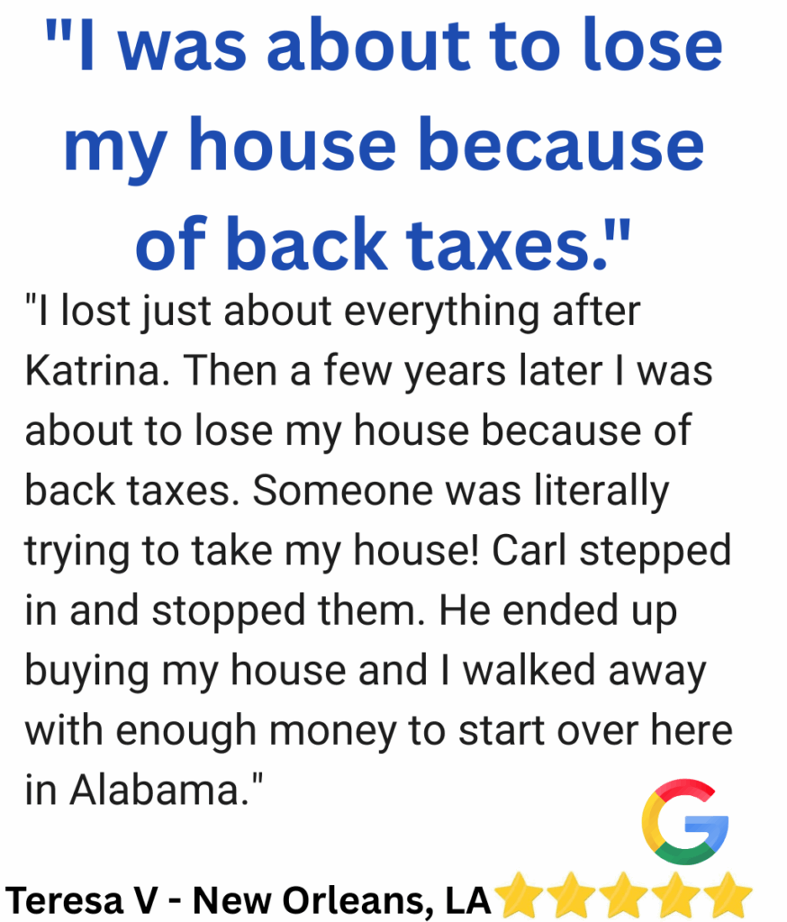 Happy New Orleans seller review after quick cash sale with Carl at NOLA Buys Houses

