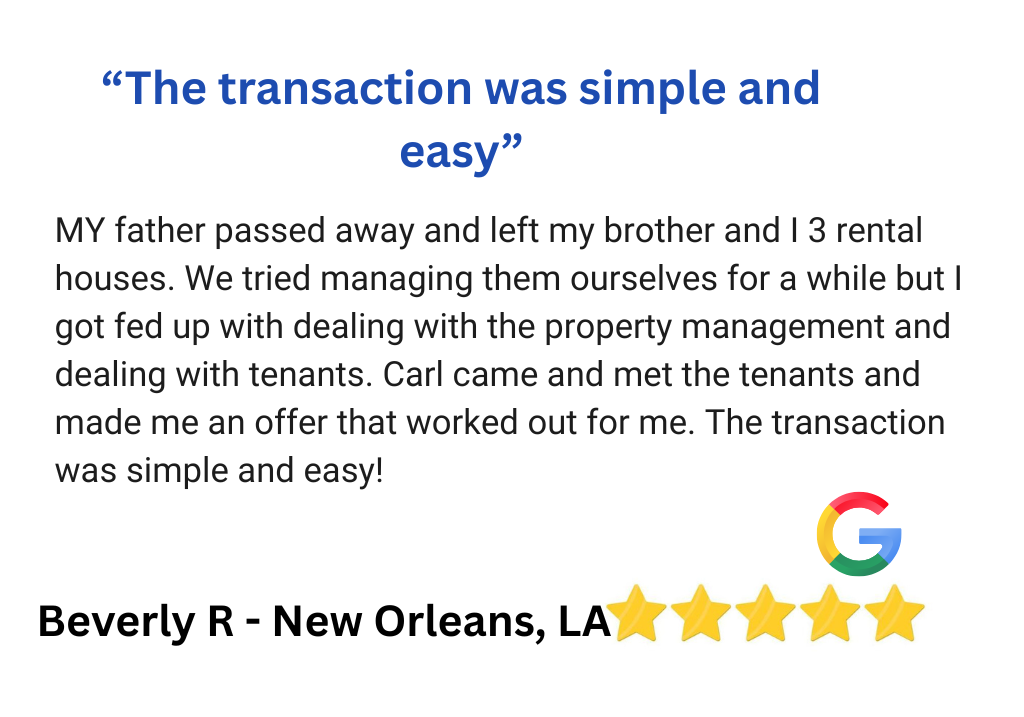 Local company that buys houses fast for cash in Kenner