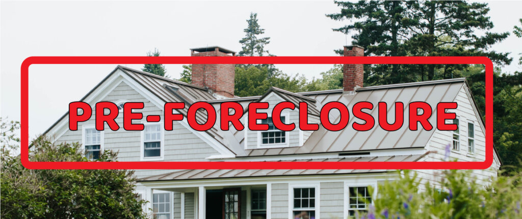 Pre-foreclosure sign over a house from Newark, New Jersey