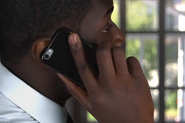 Man on a call