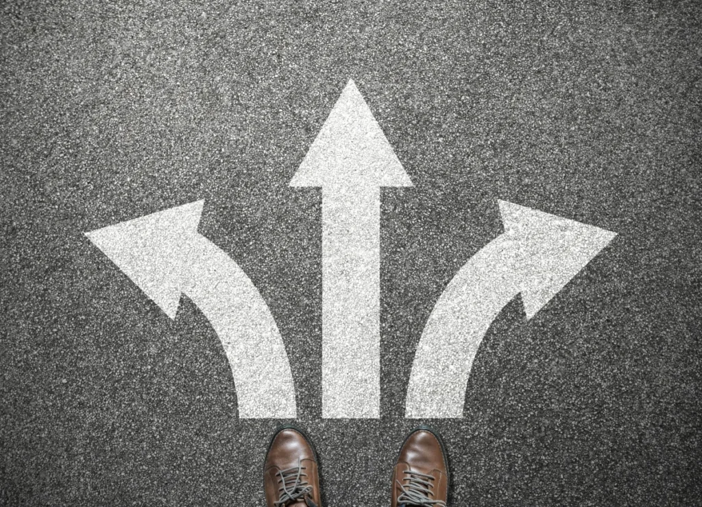 Image showing three paths or decisions