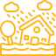 Flood-damaged home
