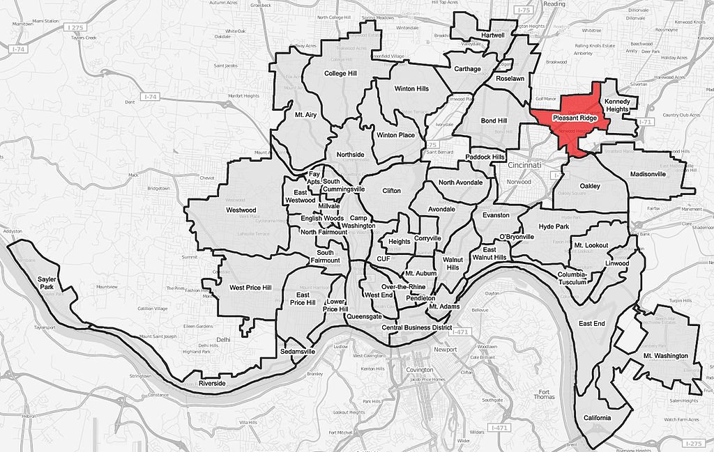 sell house fast in pleasant ridge - map of cincinnati