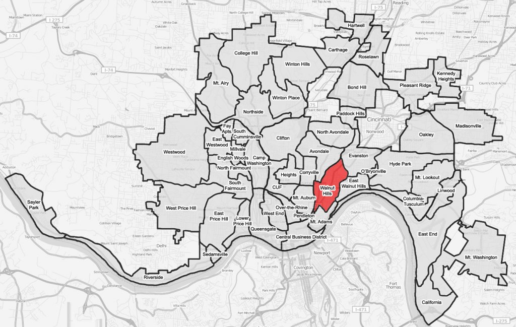 Walnut-Hills-Cincinnati-map - we buy houses in walnut hills