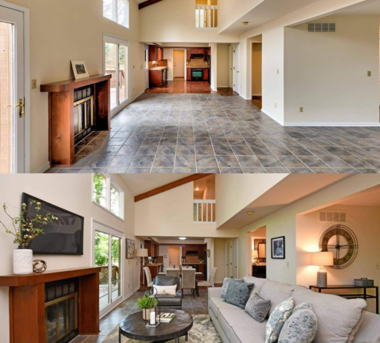 Stage Your Home Before You Sell- Before and after