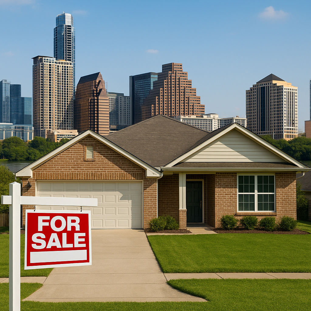 Austin Texas home for sale in a cooling real estate market