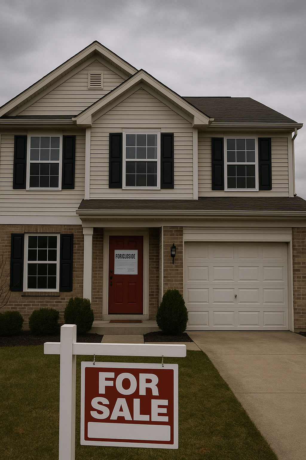 Columbus Ohio home with foreclosure notice