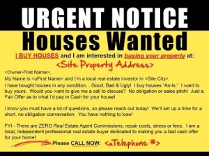A Direct Mail Yellow Postcard